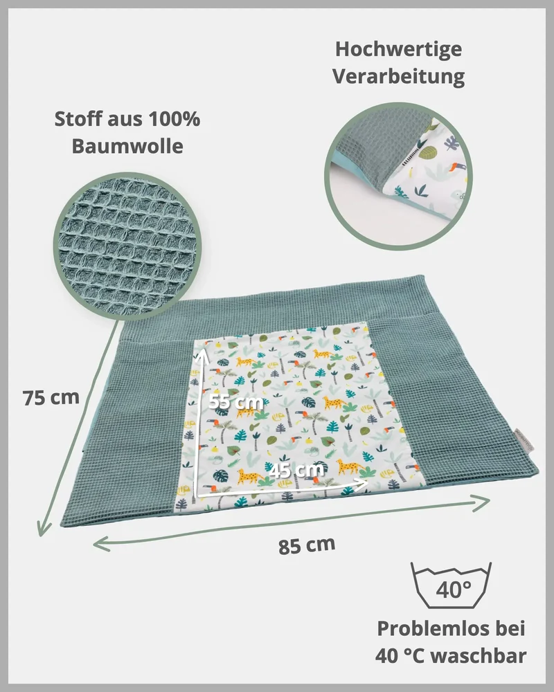 Wickelauflagen-Bezug Salbeigrün Regenwald