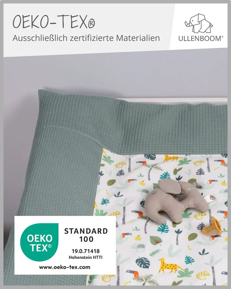 Wickelauflagen-Bezug Salbeigrün Regenwald