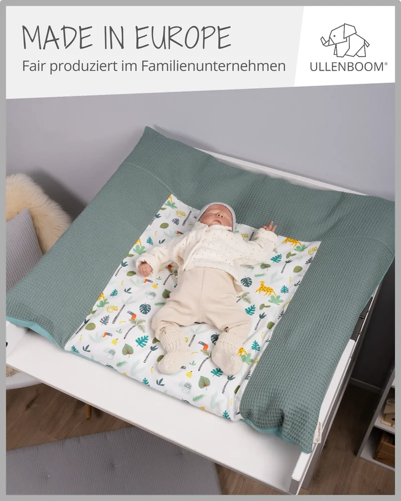 Wickelauflagen-Bezug Salbeigrün Regenwald
