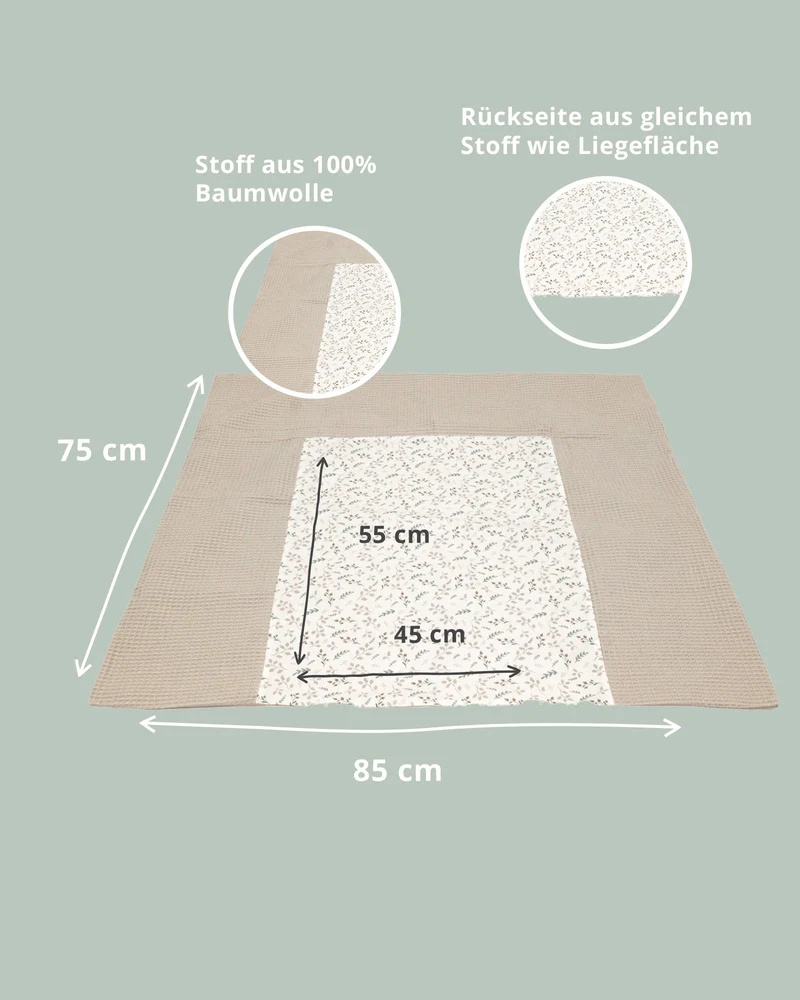 Wickelauflagen-Bezug Floral Sand