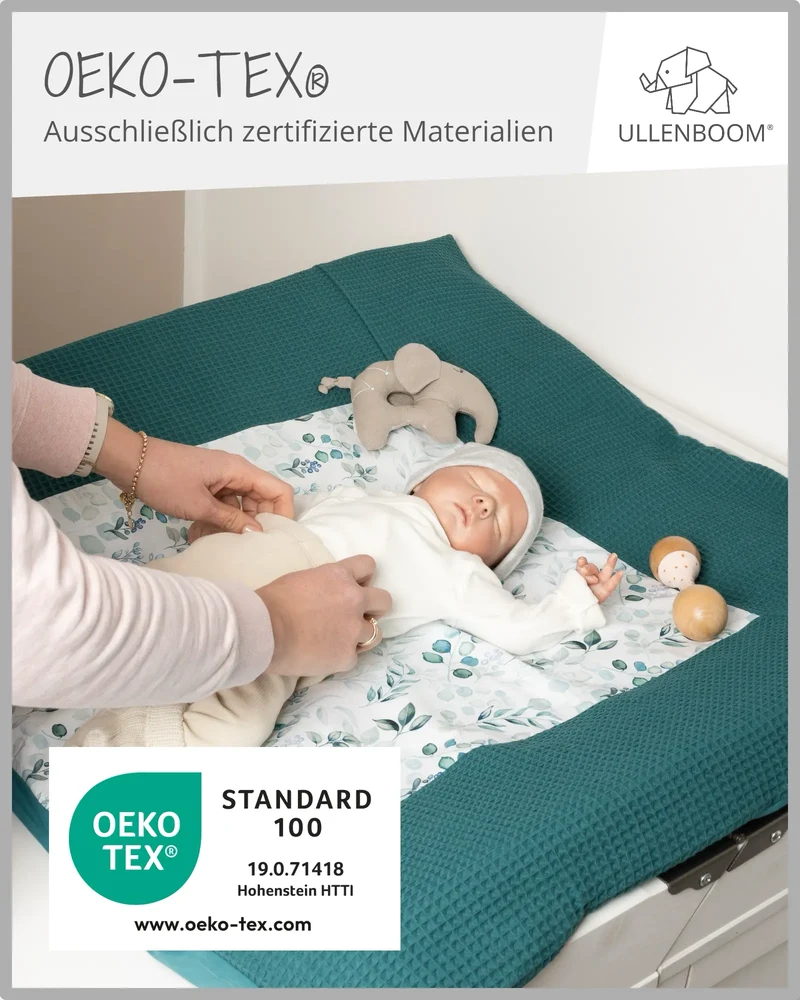 Wickelauflagen-Bezug Eukalyptus Petrol