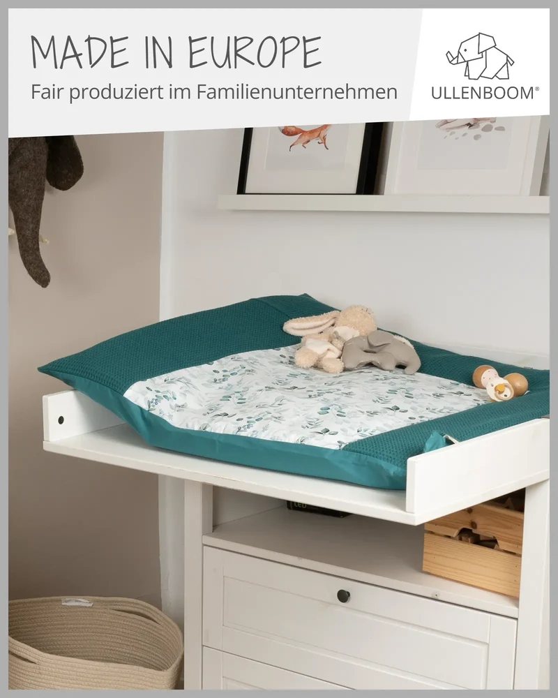 Wickelauflagen-Bezug Eukalyptus Petrol