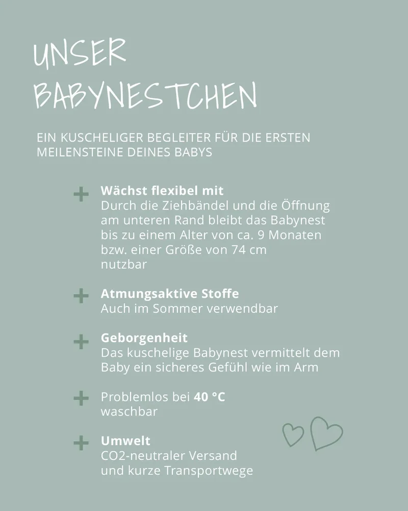 Babynest Cord Eukalyptus