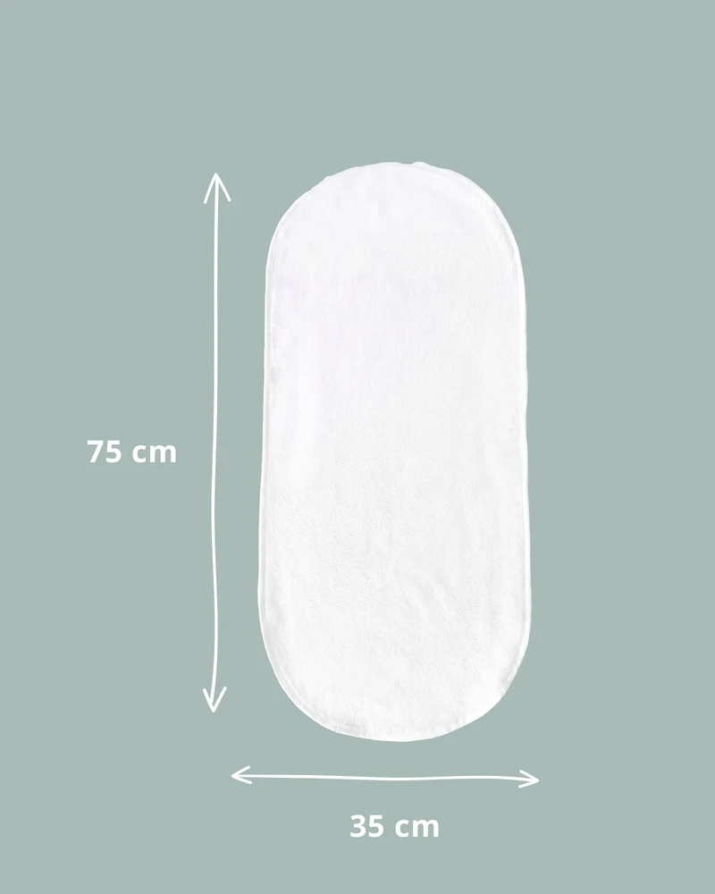 Frottee-Babynesteinlagen 2er Set Weiß