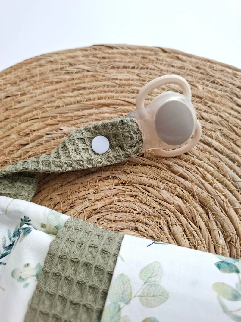 WINDELTASCHE "Eukalyptus" mit Wickeldecke & Wunschnamen