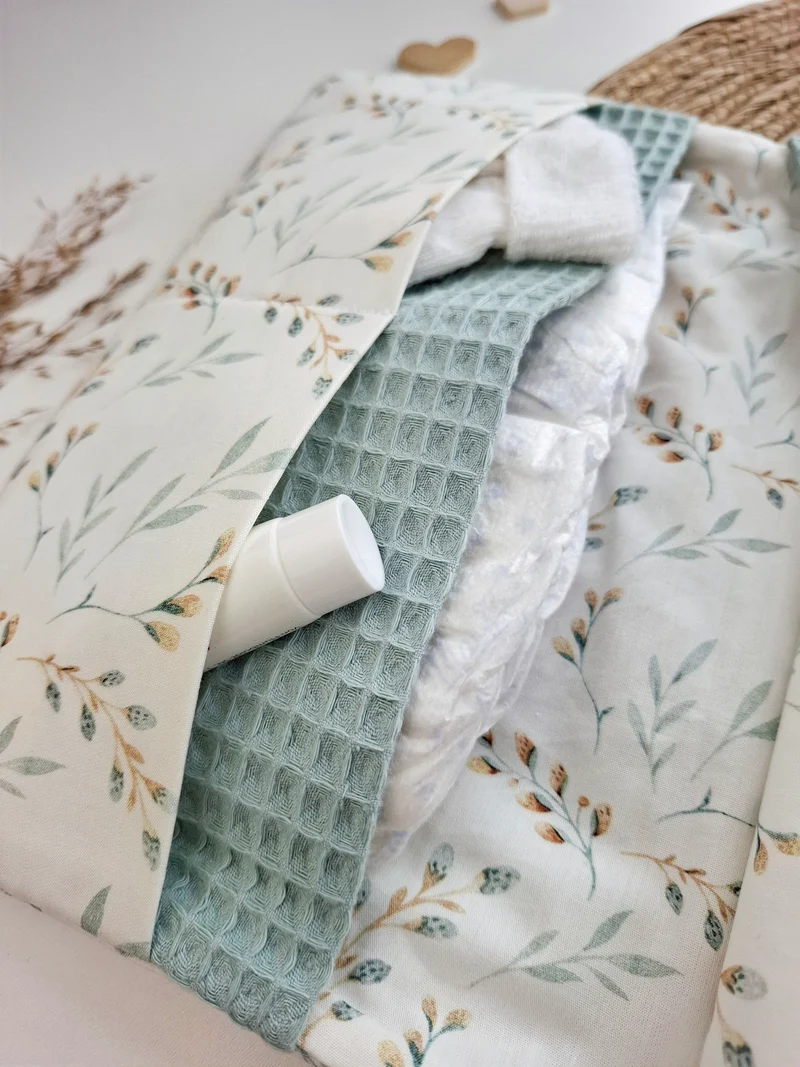 WINDELTASCHE "Weidenkätzchen" mit Wickeldecke & Wunschnamen