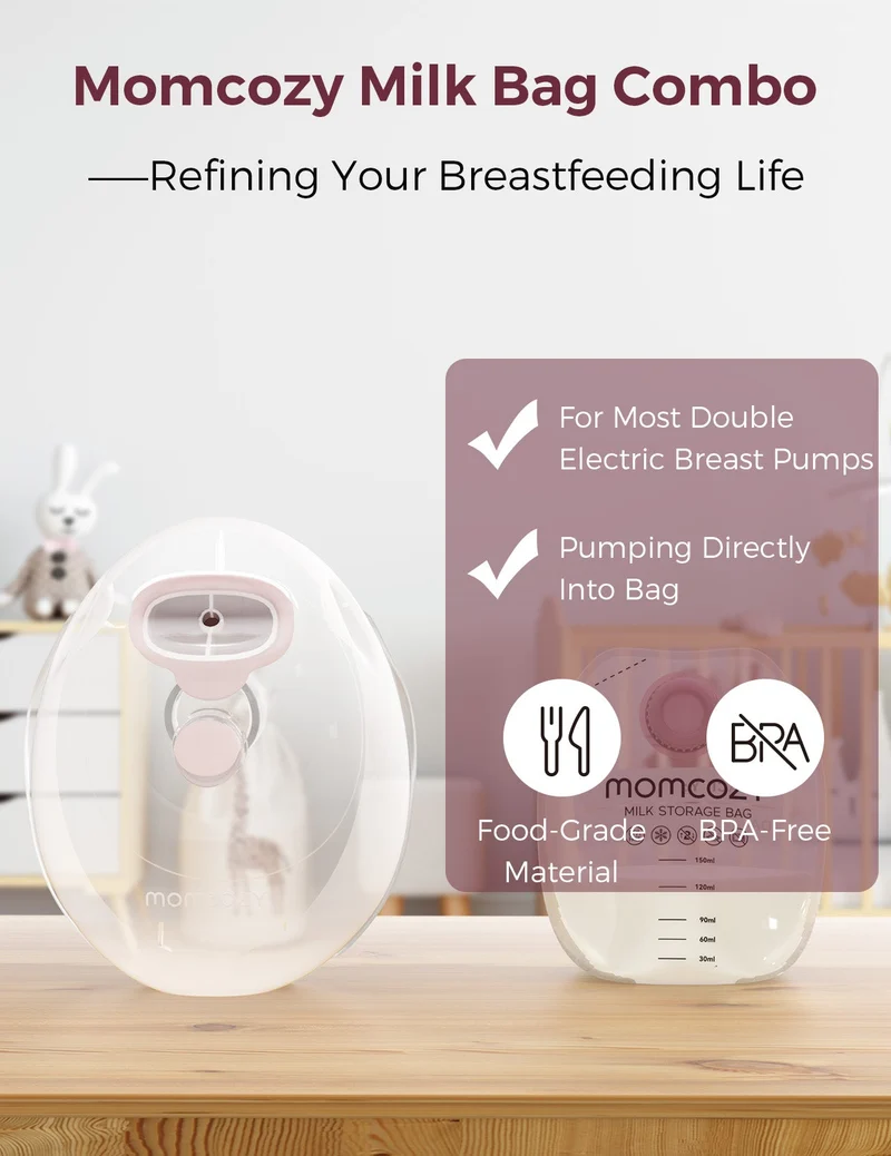 Momcozy Tragbare Milchsammelbecher - für Momcozy V1/V2 & die meisten elektrischen Milchpumpen