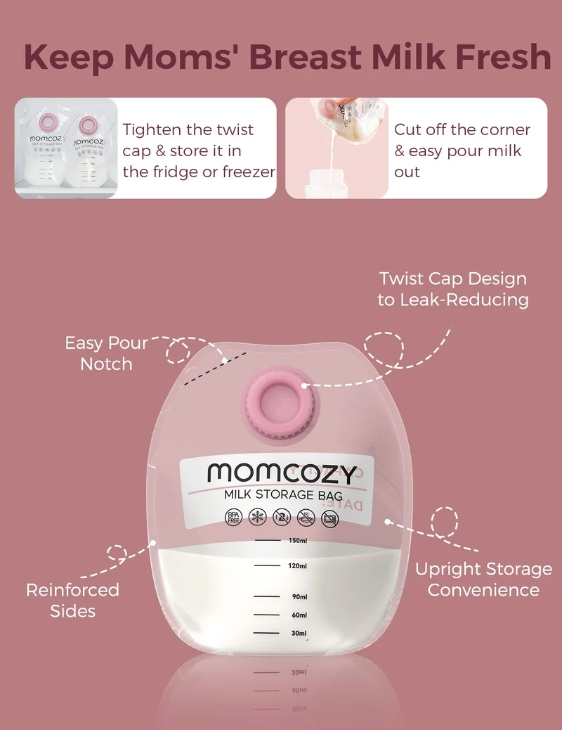 Momcozy Tragbare Milchsammelbecher - für Momcozy V1/V2 & die meisten elektrischen Milchpumpen