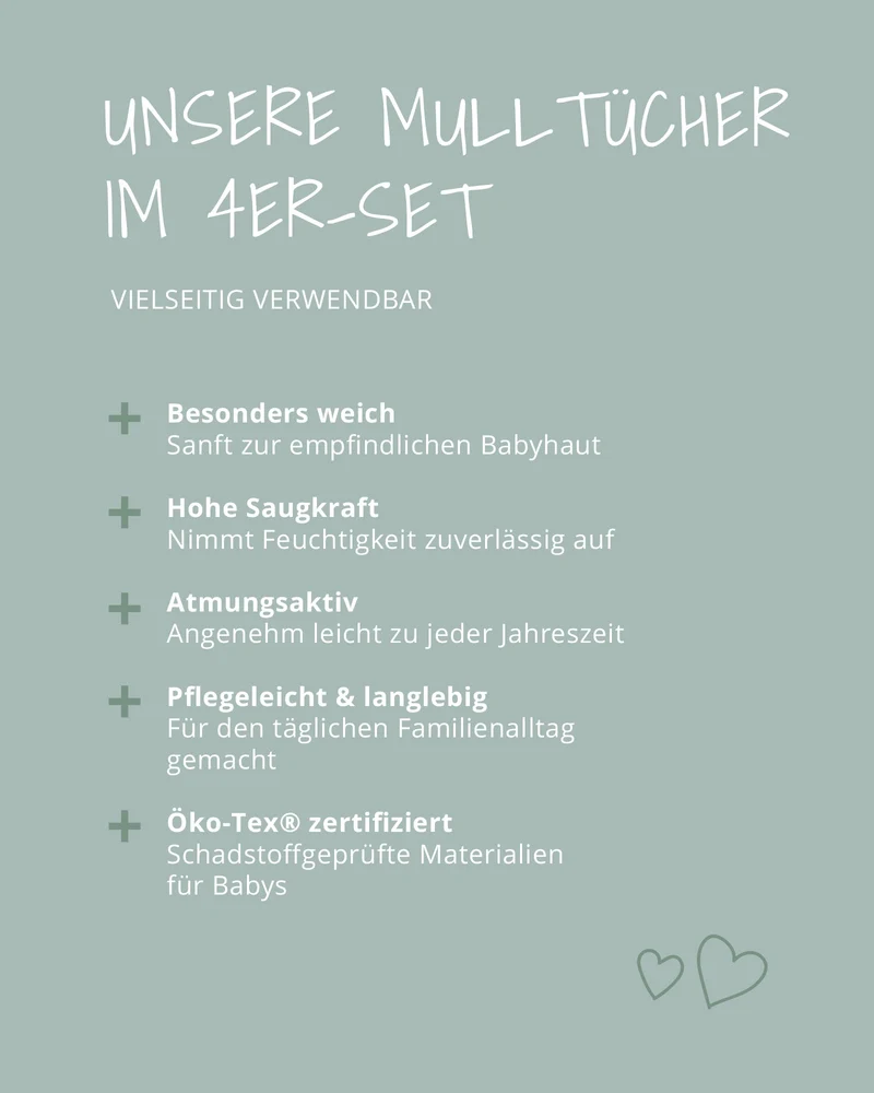 Mulltücher im 4er Set