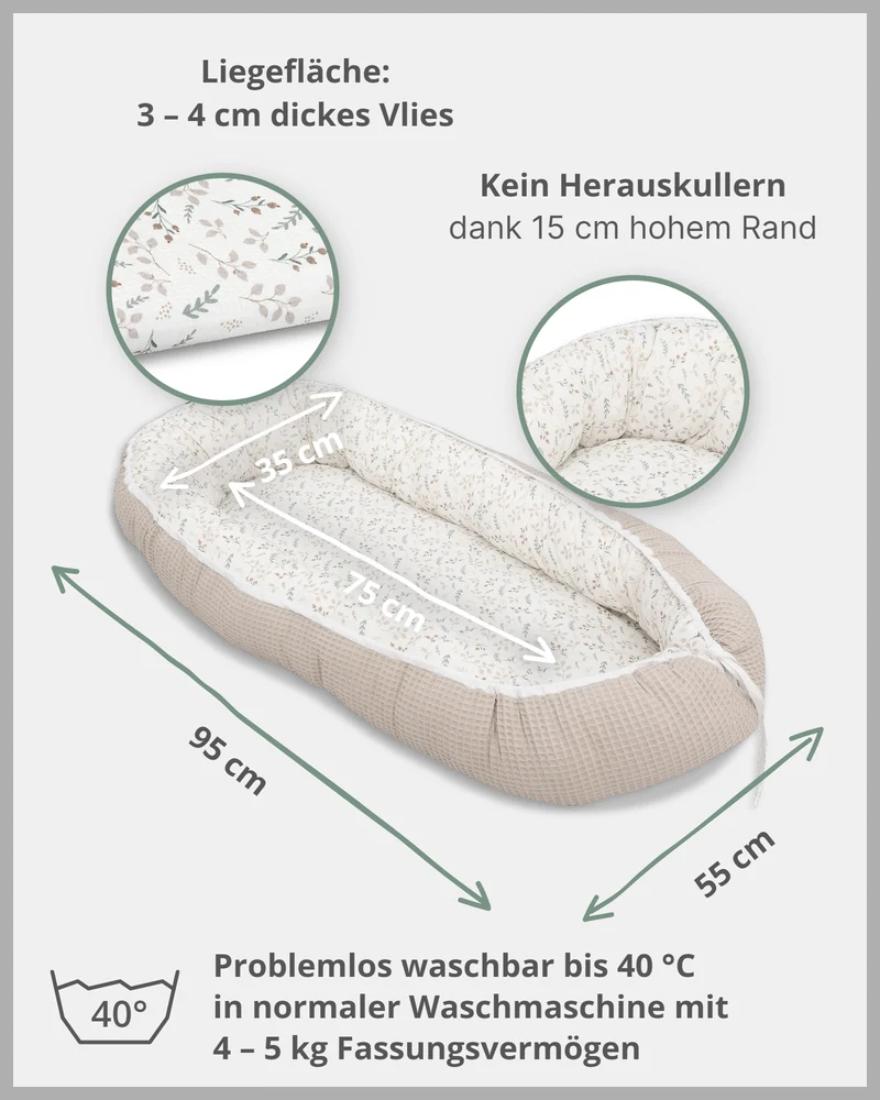 Babynest Floral Sand