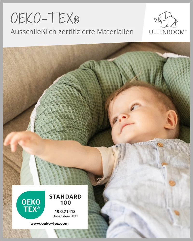 Babynest Waffelpiqué Salbeigrün