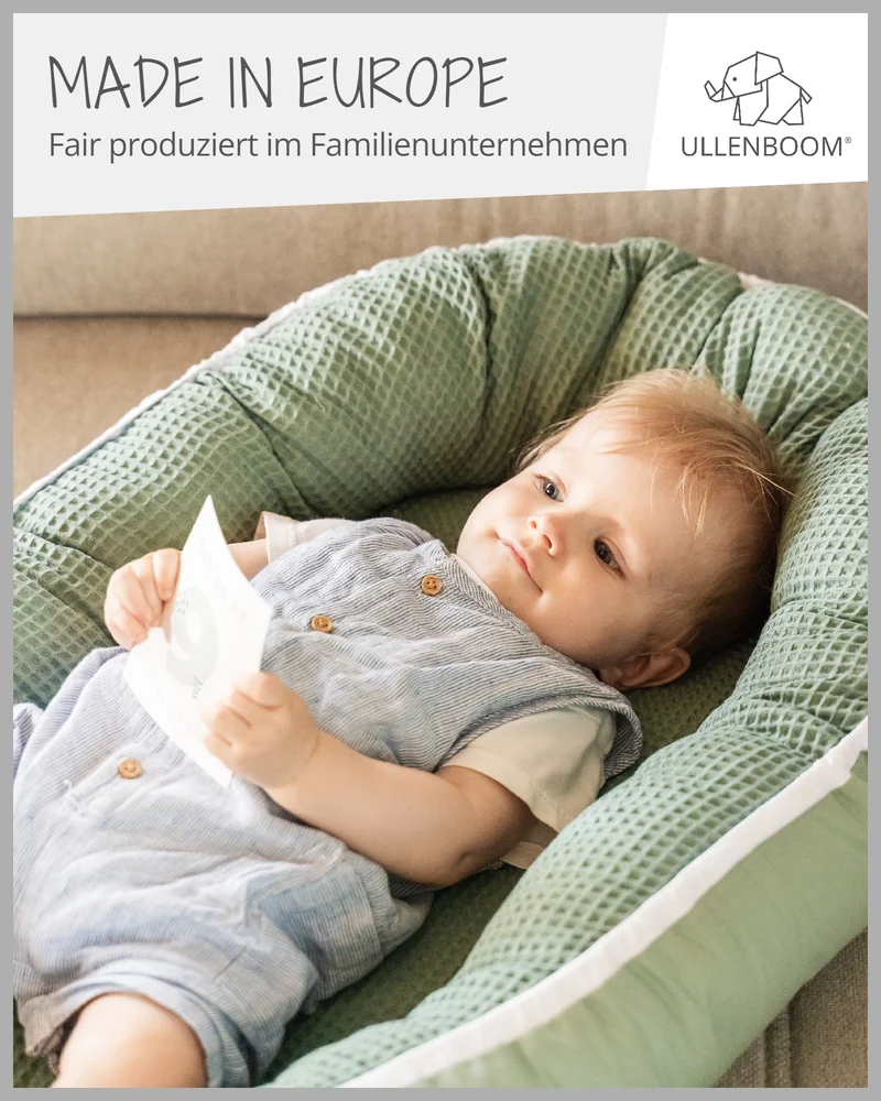 Babynest Waffelpiqué Salbeigrün