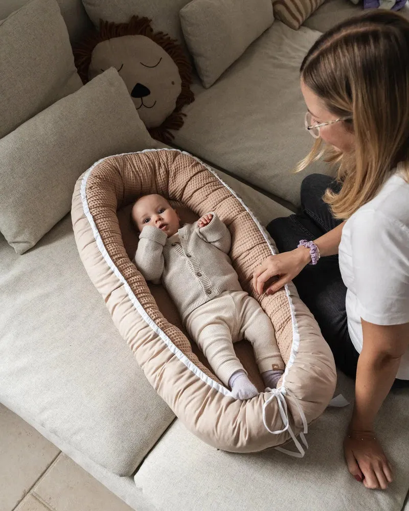 Babynest Waffelpiqué Sand