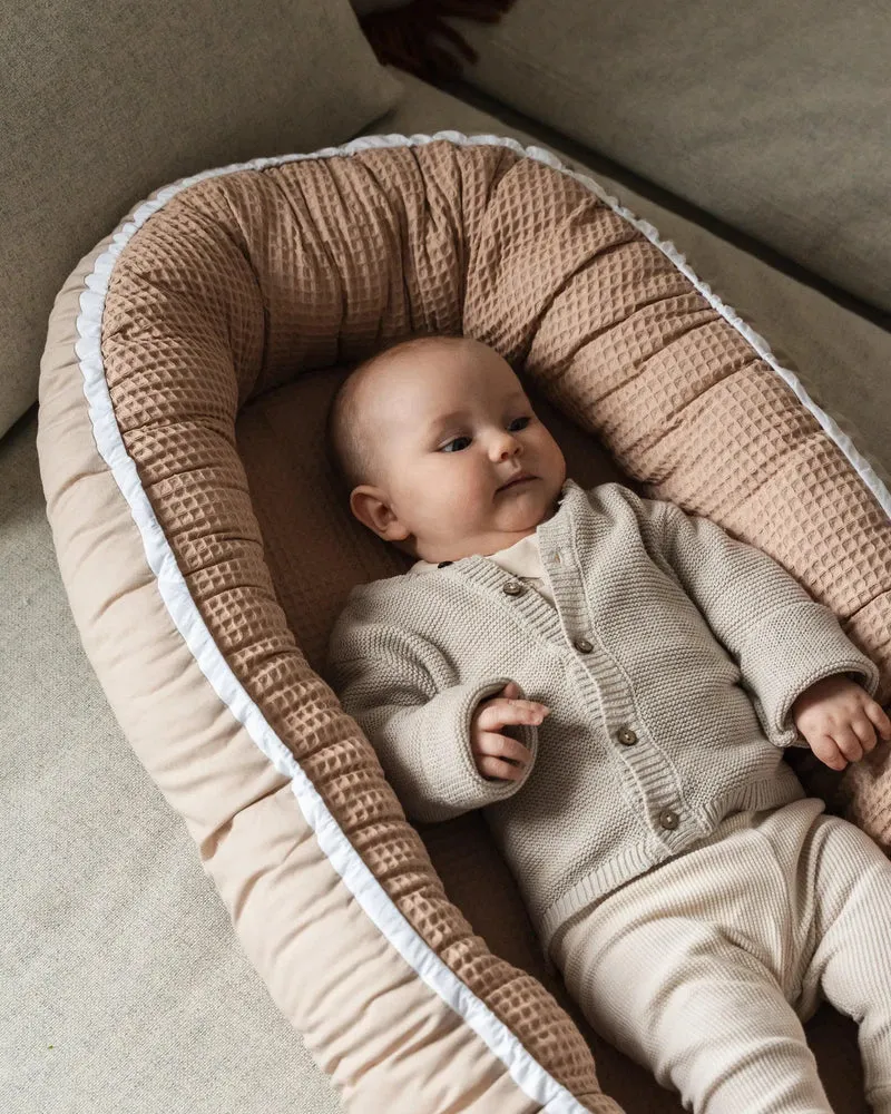 Babynest Waffelpiqué Sand