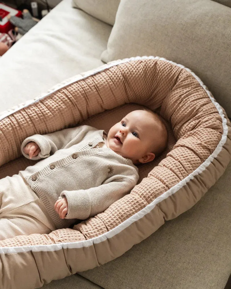 Babynest Waffelpiqué Sand