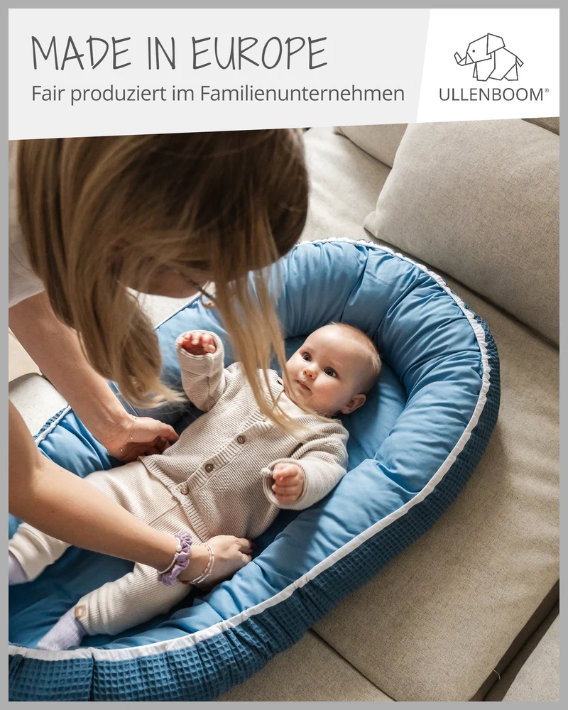 Babynest Waffelpiqué Blau