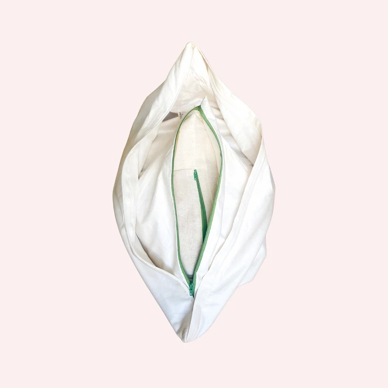 Kopfkissen Hirse-Zirbe 60x40cm Creme