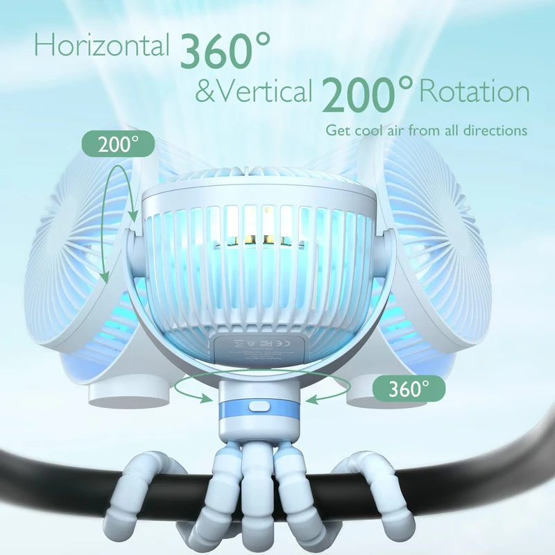 Wiederaufladbarer USB-Handventilator für die Reise