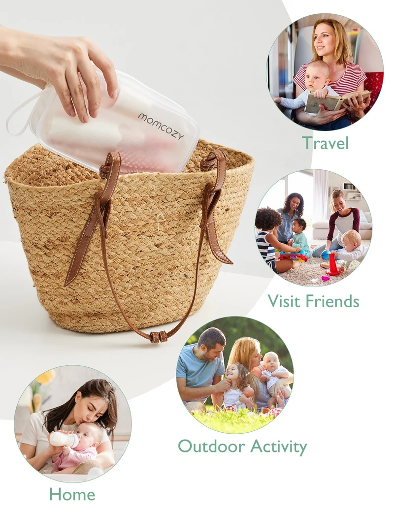 Momcozy Innovatives Flaschenbürsten-Set mit Push-Press-Design
