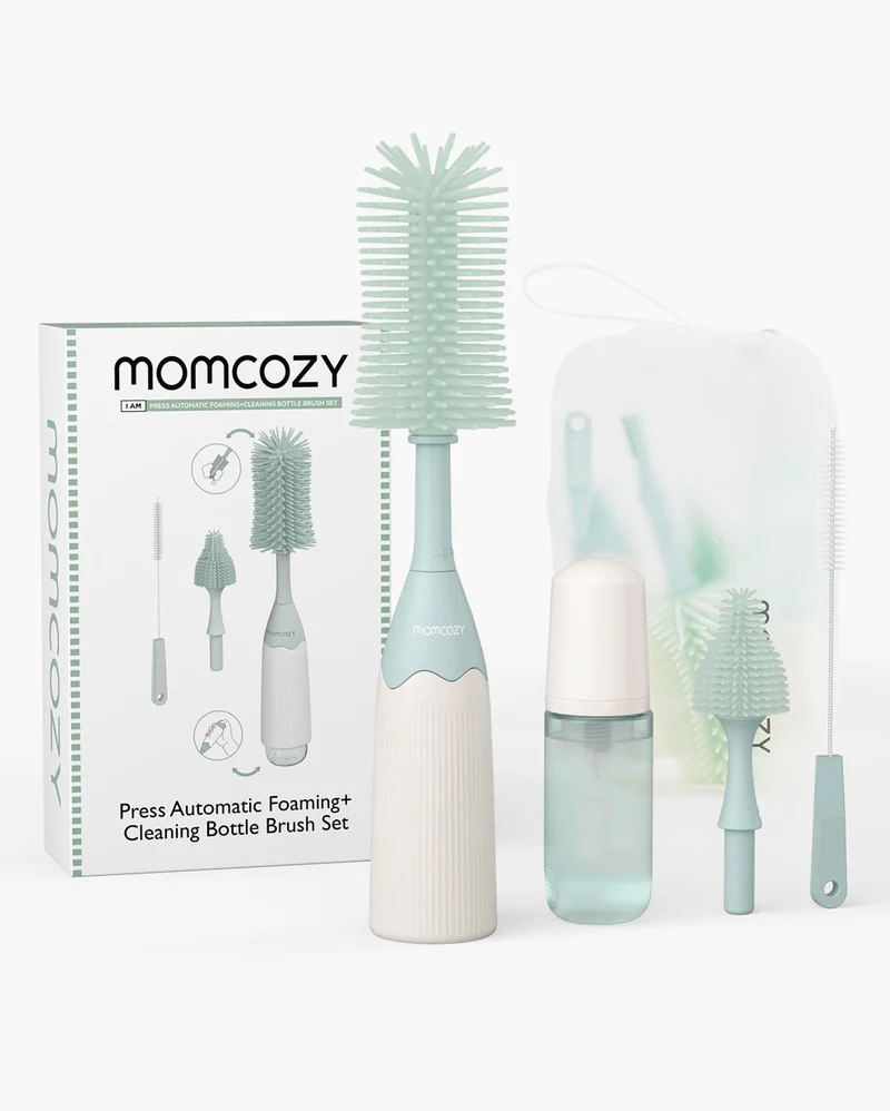 Momcozy Innovatives Flaschenbürsten-Set mit Push-Press-Design