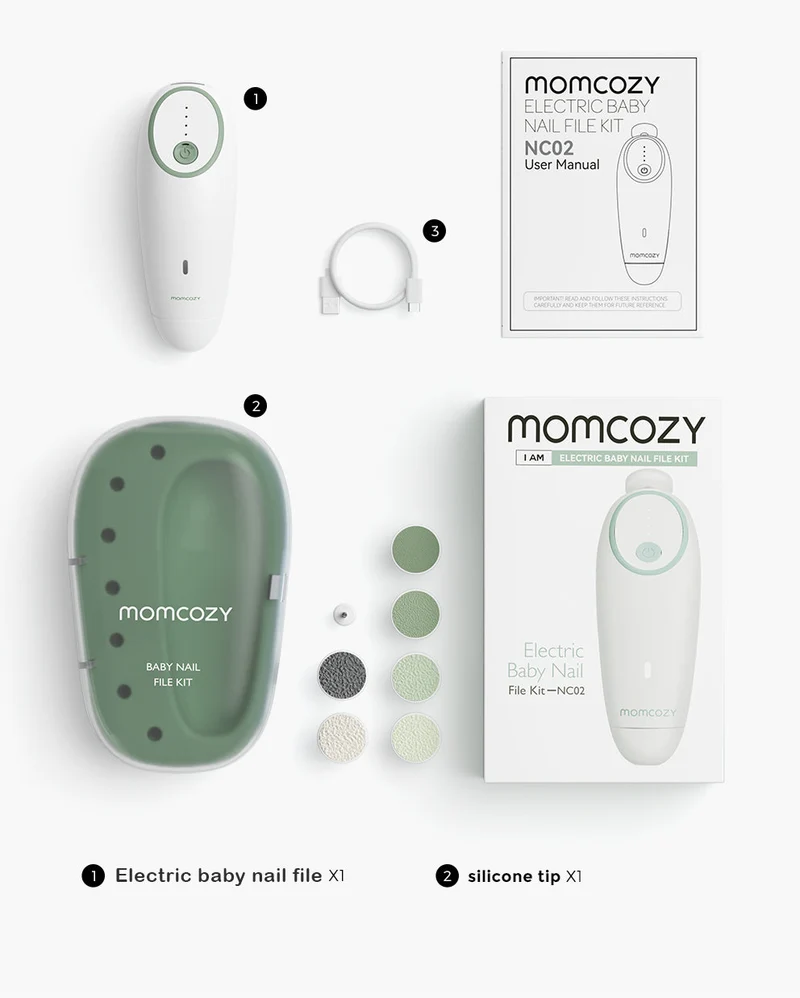 Momcozy Elektrische Babynagelfeile - Geräuscharm