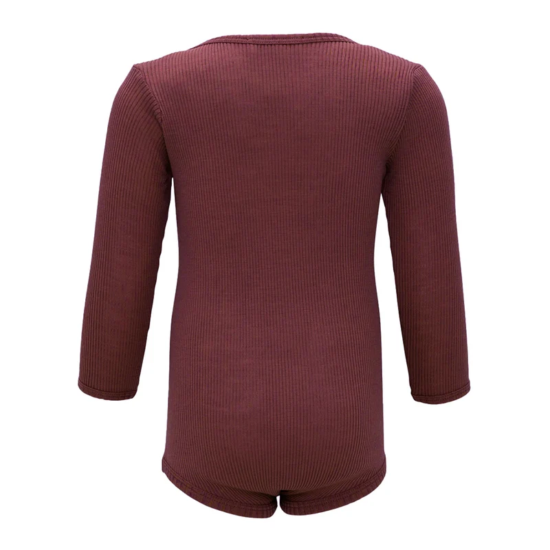 Minimalisma Body Langarm aus Merinowolle 'Alaska' Bordeaux