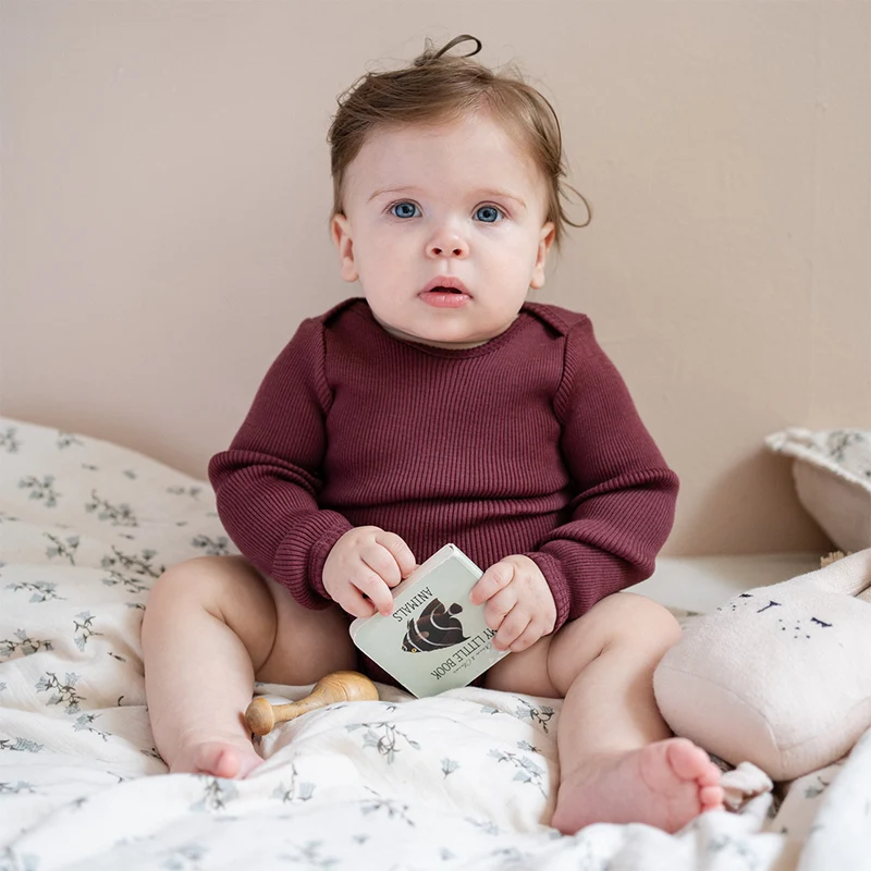 Minimalisma Body Langarm aus Merinowolle 'Alaska' Bordeaux