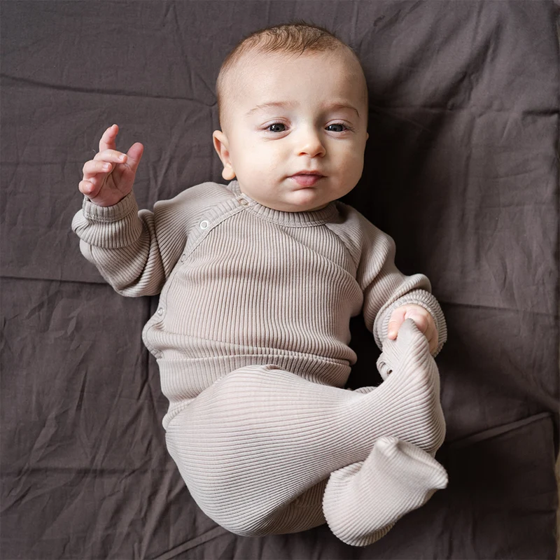 Minimalisma Wickelbody Langarm aus Merinowolle 'Ask' Hemp