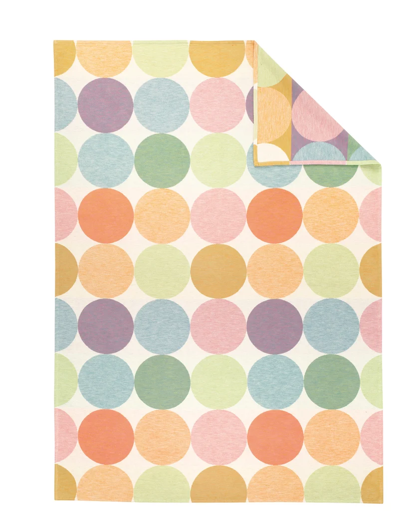 Bunte Wohndecke mit Kreisen 140 x 200