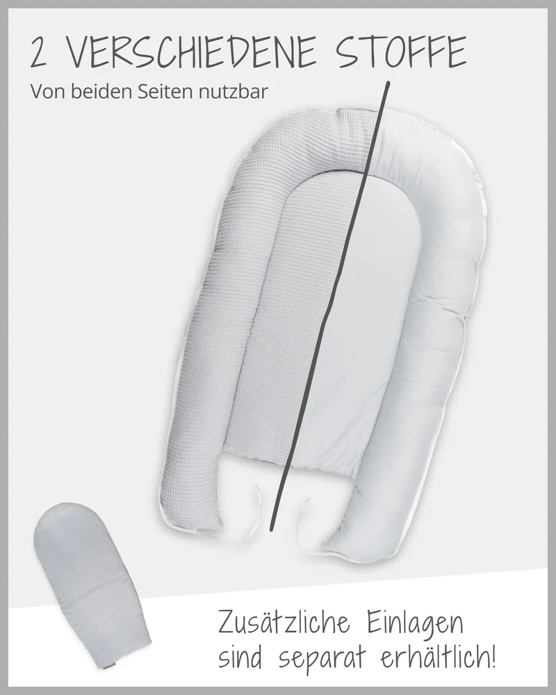 Babynest Waffelpiqué Grau