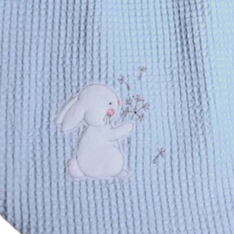 STRAMPELSACK aus Waffelpique "Hase mit Pusteblume" mit Personalisierung - Farbwahl