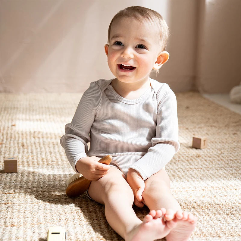 Minimalisma Body Langarm aus Seide/Baumwolle 'Bono' Ecru