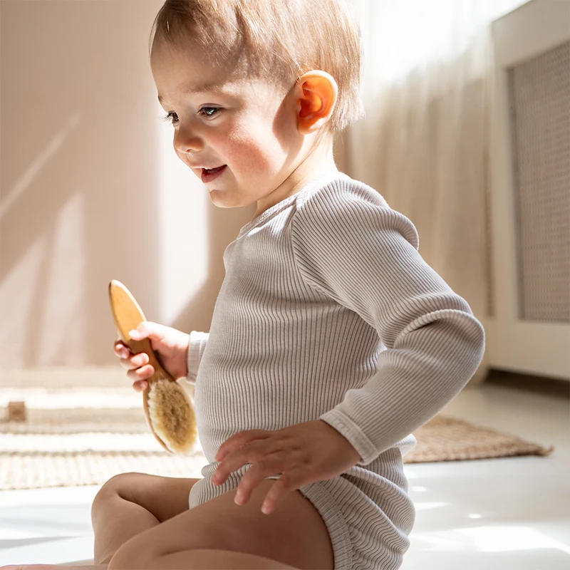 Minimalisma Body Langarm aus Seide/Baumwolle 'Bono' Ecru