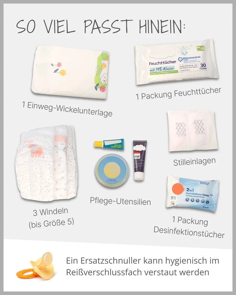Windeltasche Waldtiere Petrol