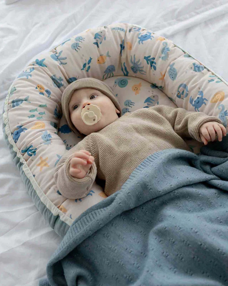 Babynest Feincord Unterwasserwelt