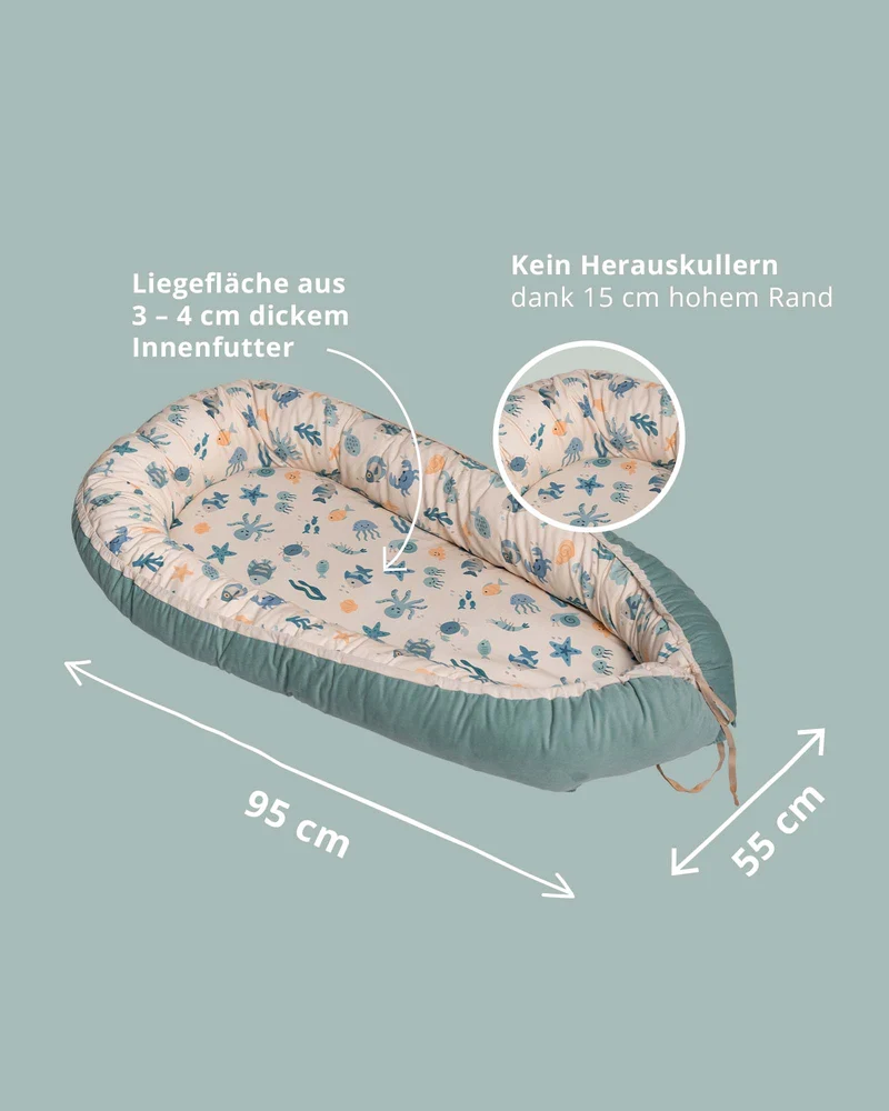 Babynest Feincord Unterwasserwelt