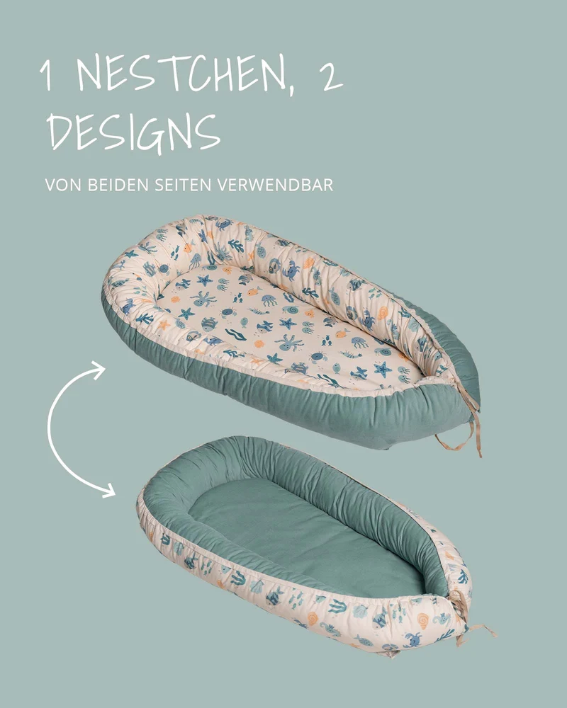 Babynest Feincord Unterwasserwelt