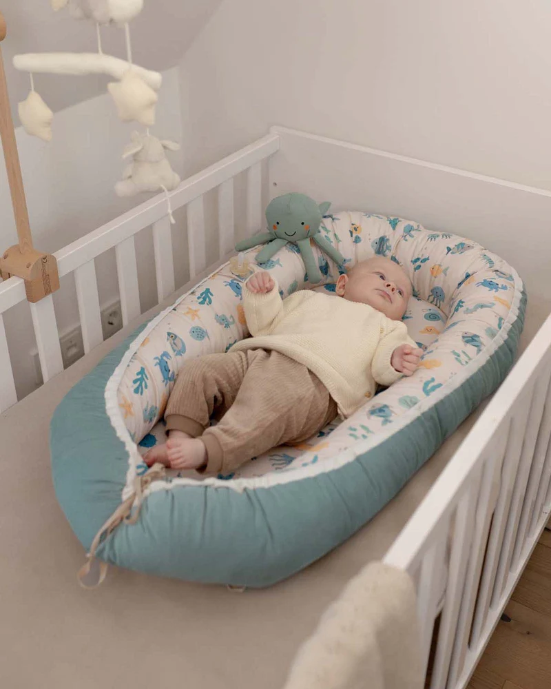 Babynest Feincord Unterwasserwelt