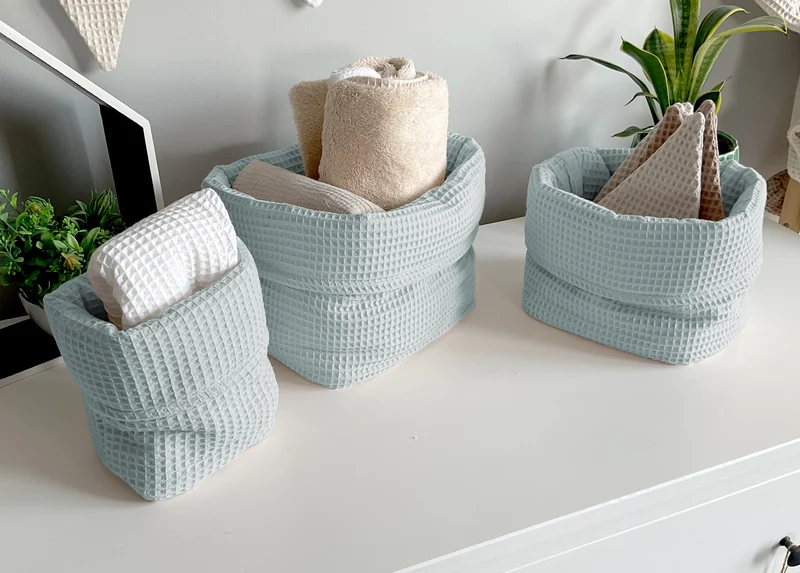 Basket, organizer for changing table | Light blue
