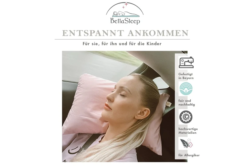 Memory-Foam-Reisekissen 24 × 44 × 11 cm – ergonomisch für Reise, Auto & Flugzeug