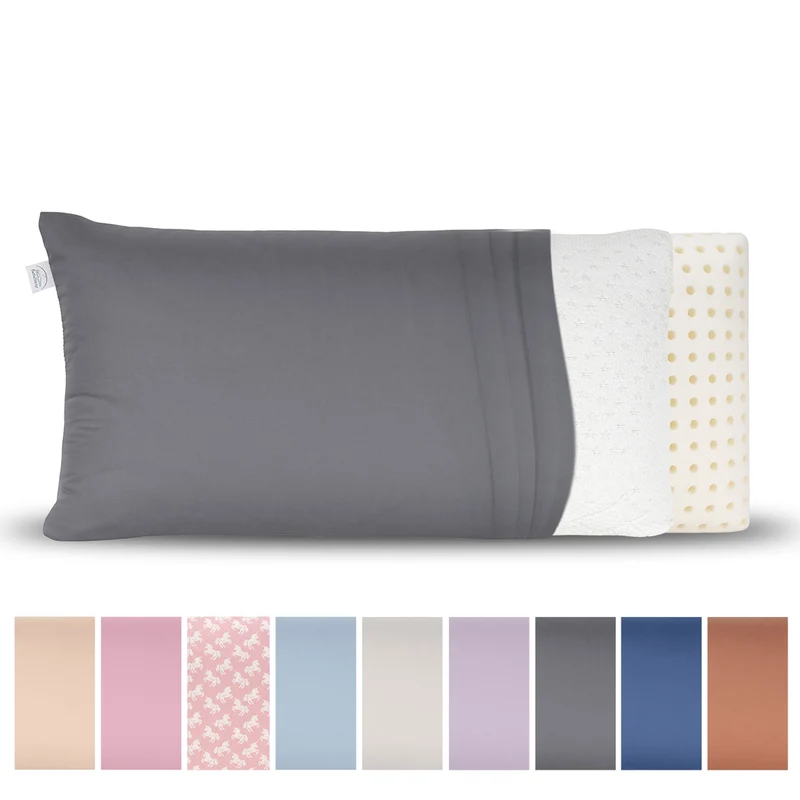 Reisekissen-Bezug 24 × 44 cm aus 100 % Baumwolle (Mako-Satin)