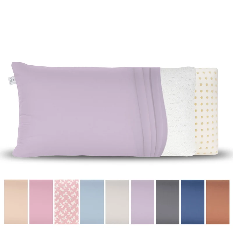 Reisekissen-Bezug 24 × 44 cm aus 100 % Baumwolle (Mako-Satin)
