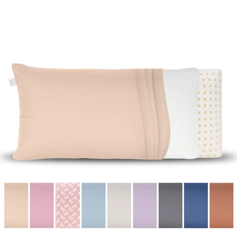 Reisekissen-Bezug 24 × 44 cm aus 100 % Baumwolle (Mako-Satin)