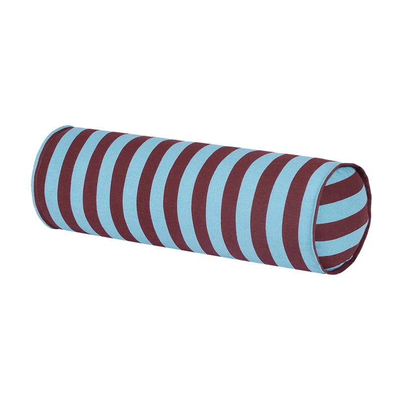 Nobodinoz Kissen 'Vibes' Burgundy Blue Stripes