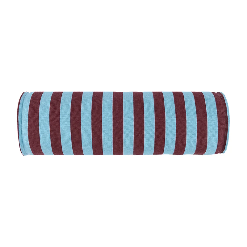 Nobodinoz Kissen 'Vibes' Burgundy Blue Stripes
