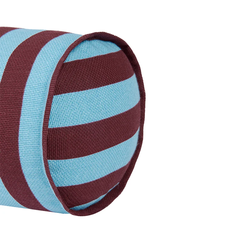 Nobodinoz Kissen 'Vibes' Burgundy Blue Stripes