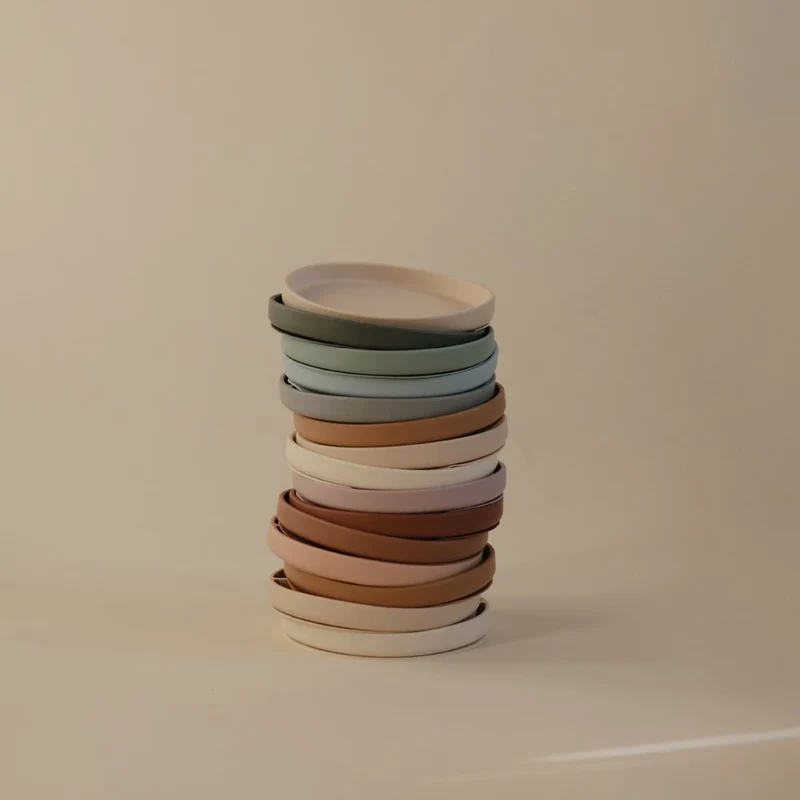 Mushie Silikon Teller mit Saugnapf 'Classic' Shifting Sand