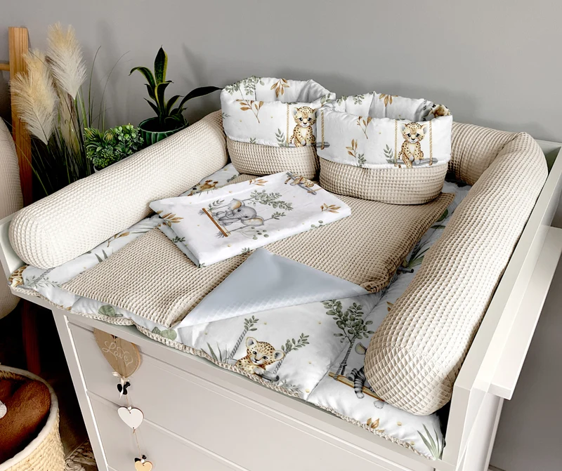 Changing mat | set of 6 elements | Swings and light beige