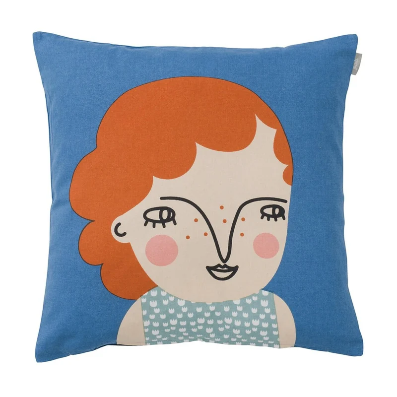 Spira of Sweden Kissenbezug Nora – Sofakissenhülle Blau 50 x 50 cm