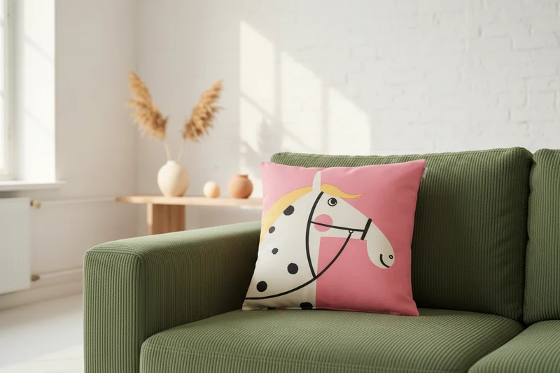 Spira of Sweden Kissenbezug Lucky – 50 x 50 cm Sofakissenhülle Pink